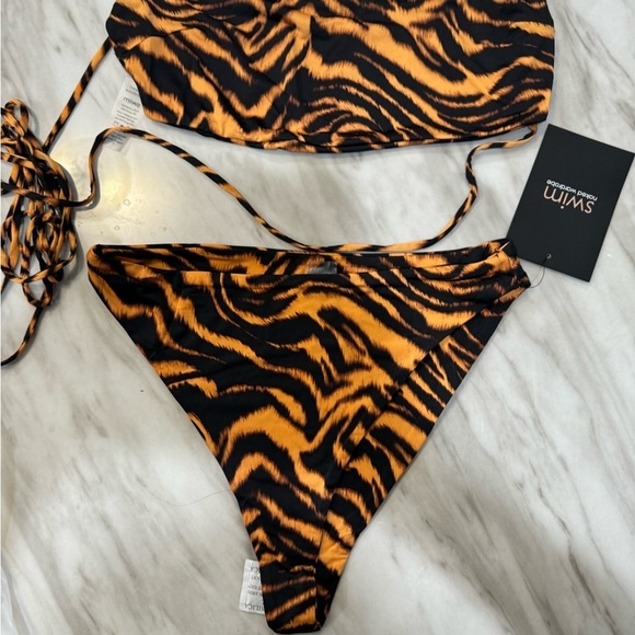 NAKED WARDROBE 2 piece bathing suit size L - Picture 7 of 8